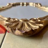 Vintage wall mirror in gold plaster - rococo style