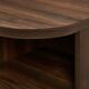 Modern Fluted Glass Door Sideboard with Curved Ends & Storage