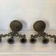 Pair of baroque brass candle holders