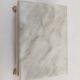 Lot of white marble object - 2 boxes and 1 candlestick
