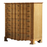 Vintage Mid-century Baroque Style Danish High Boy Brutalist Dresser 1960s