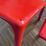 2 stackable tables Demetrio 45 by Vico Magistretti for Artemide