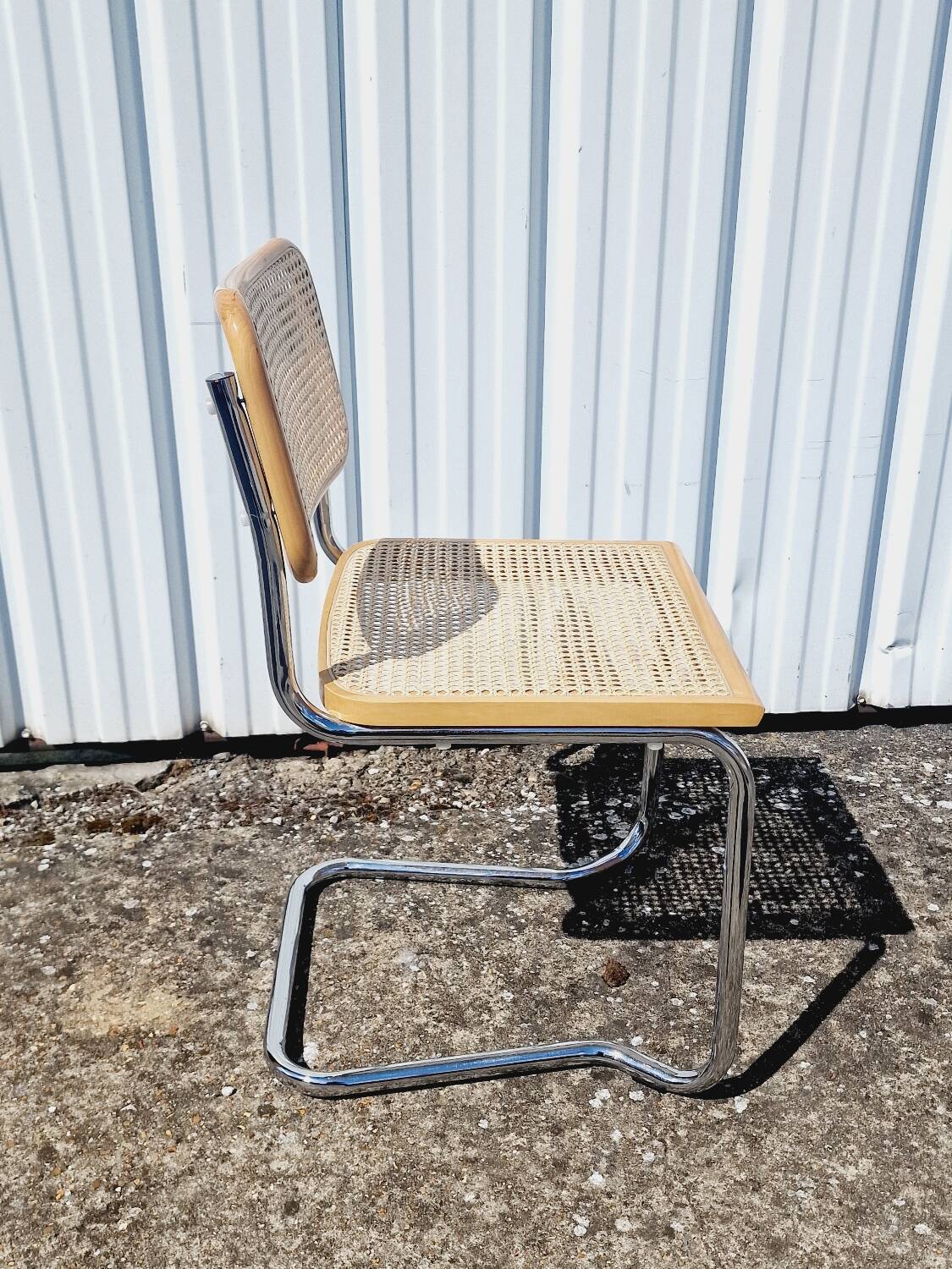 Vintage Breuer style caned chair