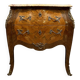 Louis XV style curved chest of drawers in marquetry