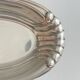 Light silver metal bread basket