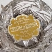 Trio of salters and mustard makers made of Bavarian crystal and bronze