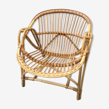 1970 rattan armchair