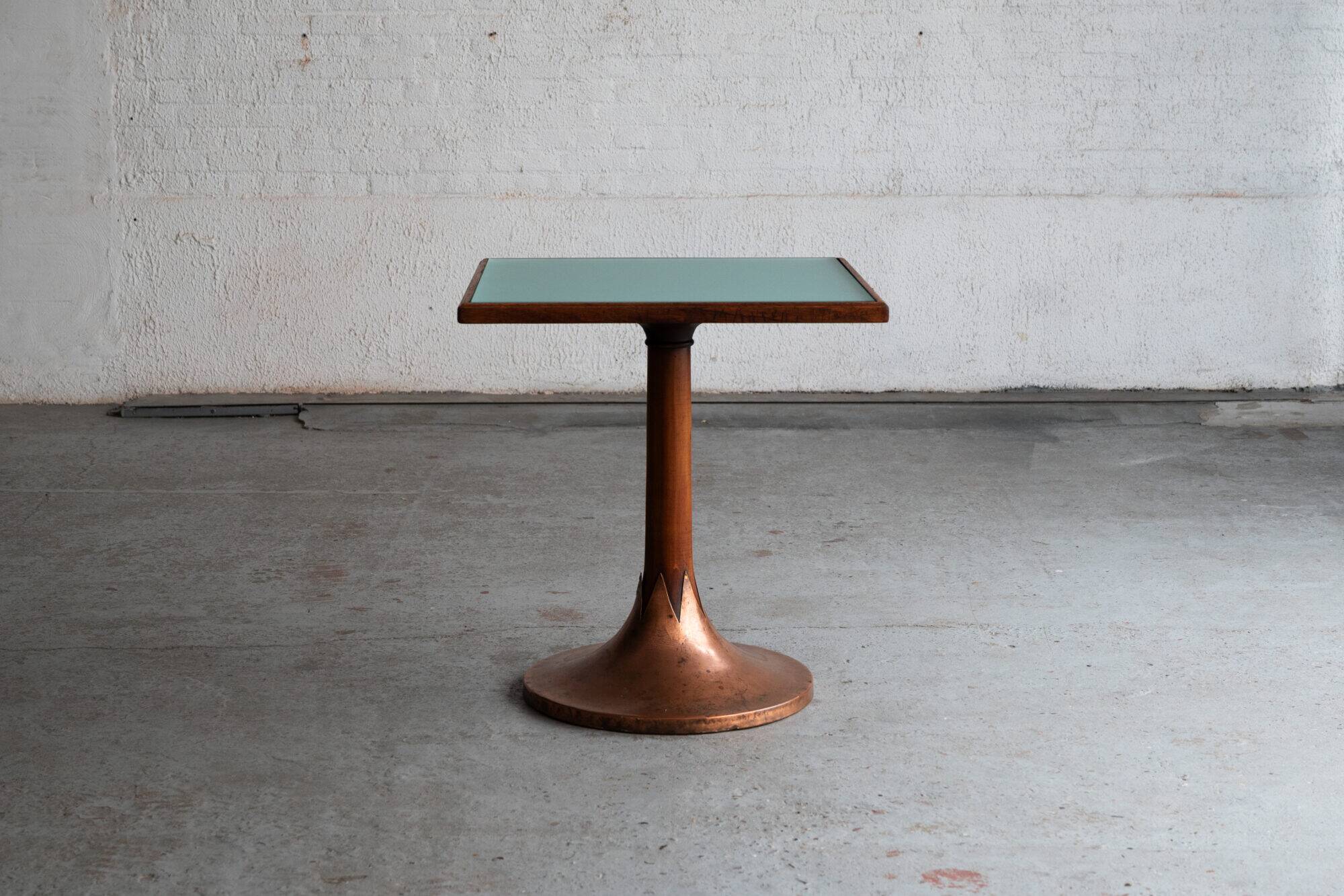 Table bistrot art déco, design français, années 1950