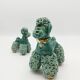 Lot of 2 royal poodles in 1960s spaghetti ceramic