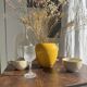 Small yellow spherical vase from the 90s, H10 D16