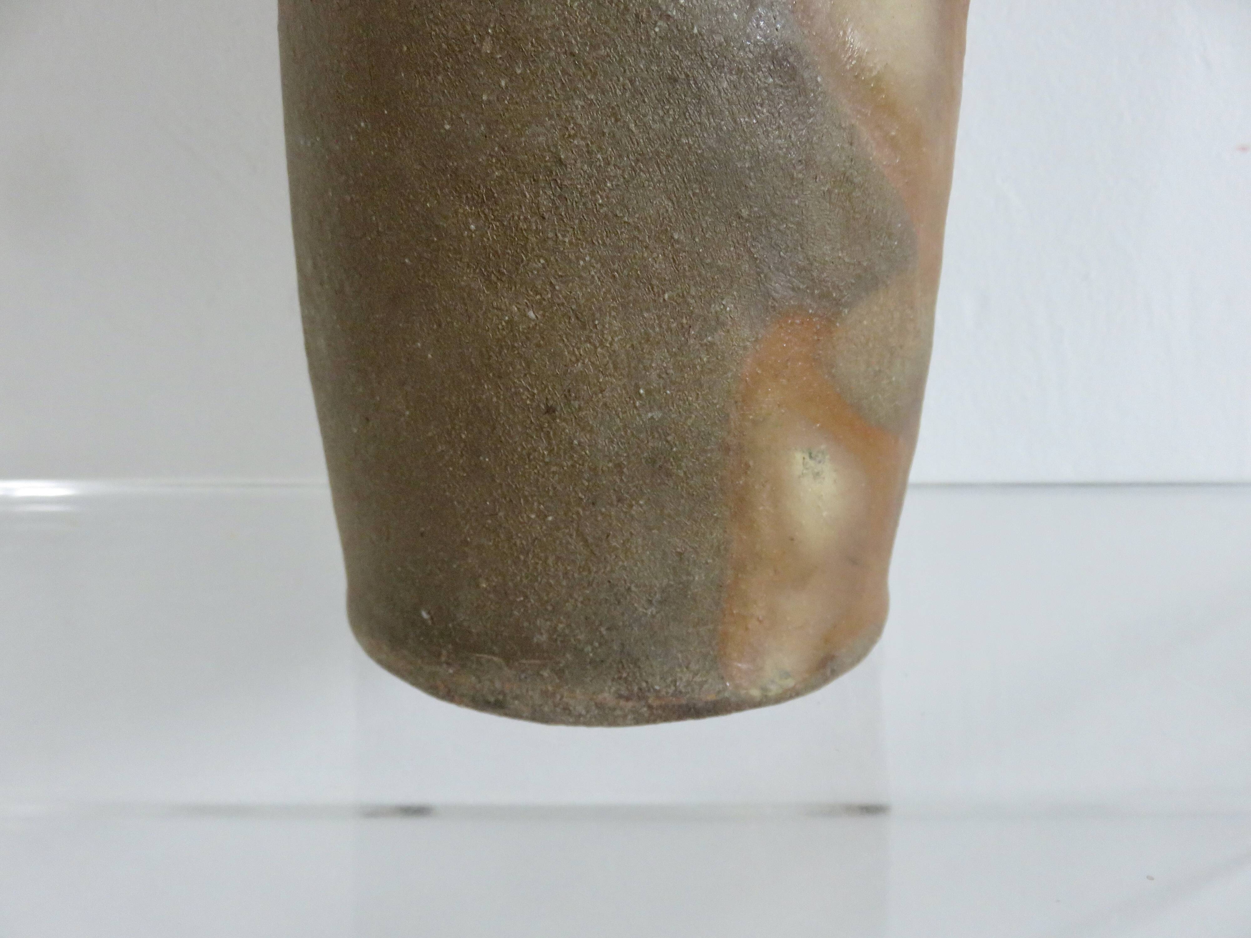 Large chamotte stoneware vase, 1970s