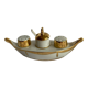 Serviteur sel poivre gondole en porcelaine