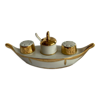 Servant salt pepper gondola porcelain