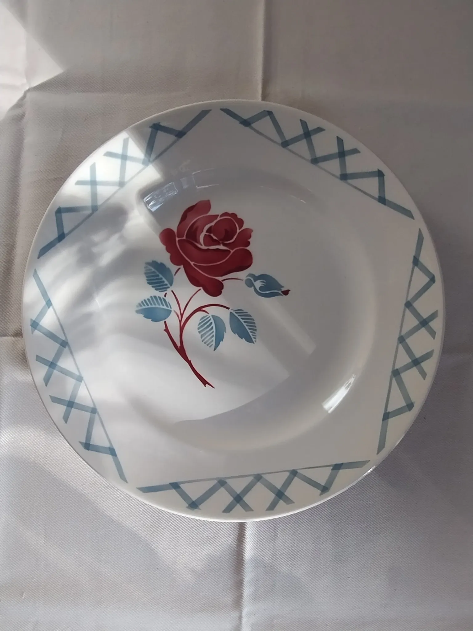 Charming cake plate - half-porcelain service Badonviller