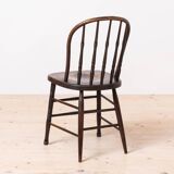 Set of 4 Countryside Style Dining Chairs, Spindle Back, Early 20th Century
