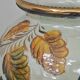 Beau vase peint main oiseau et feuilles H.Béquet numéroté 556