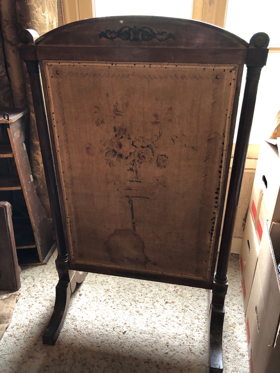 Fire screen chimney cover