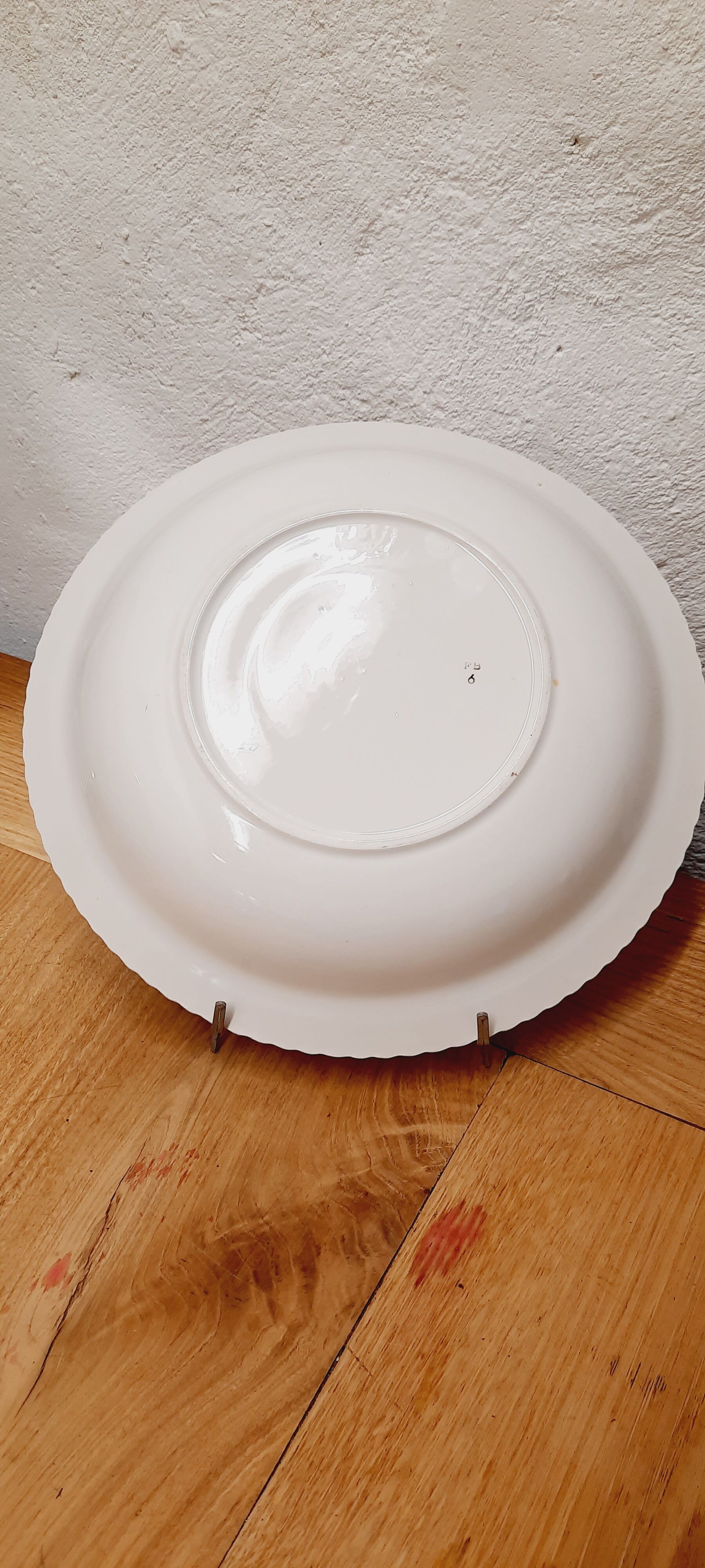Serving dish Badonviller azure blue