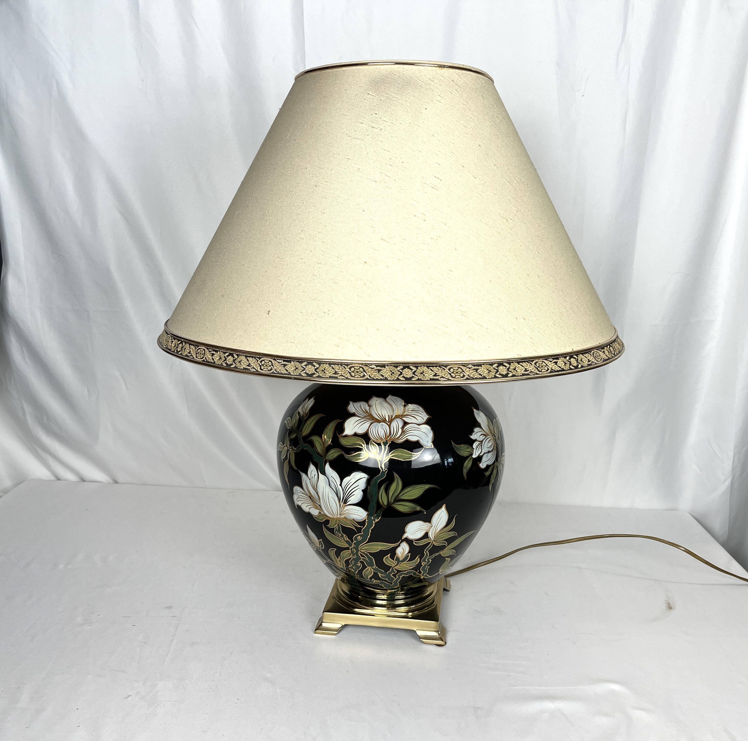 Important English porcelain lamp signed Drimmer 1989