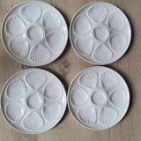 La Redoute x Selency set de 4 assiettes à huitres blanches