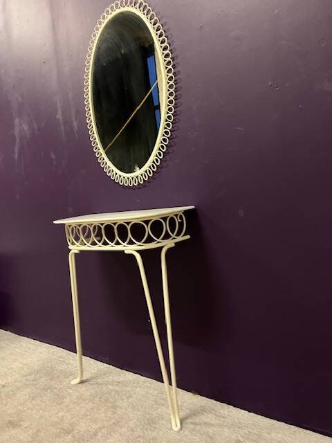 Console table with mirror from the 1960s