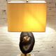 Gilded brass and agate desk lamp by Willy Daro 1980s