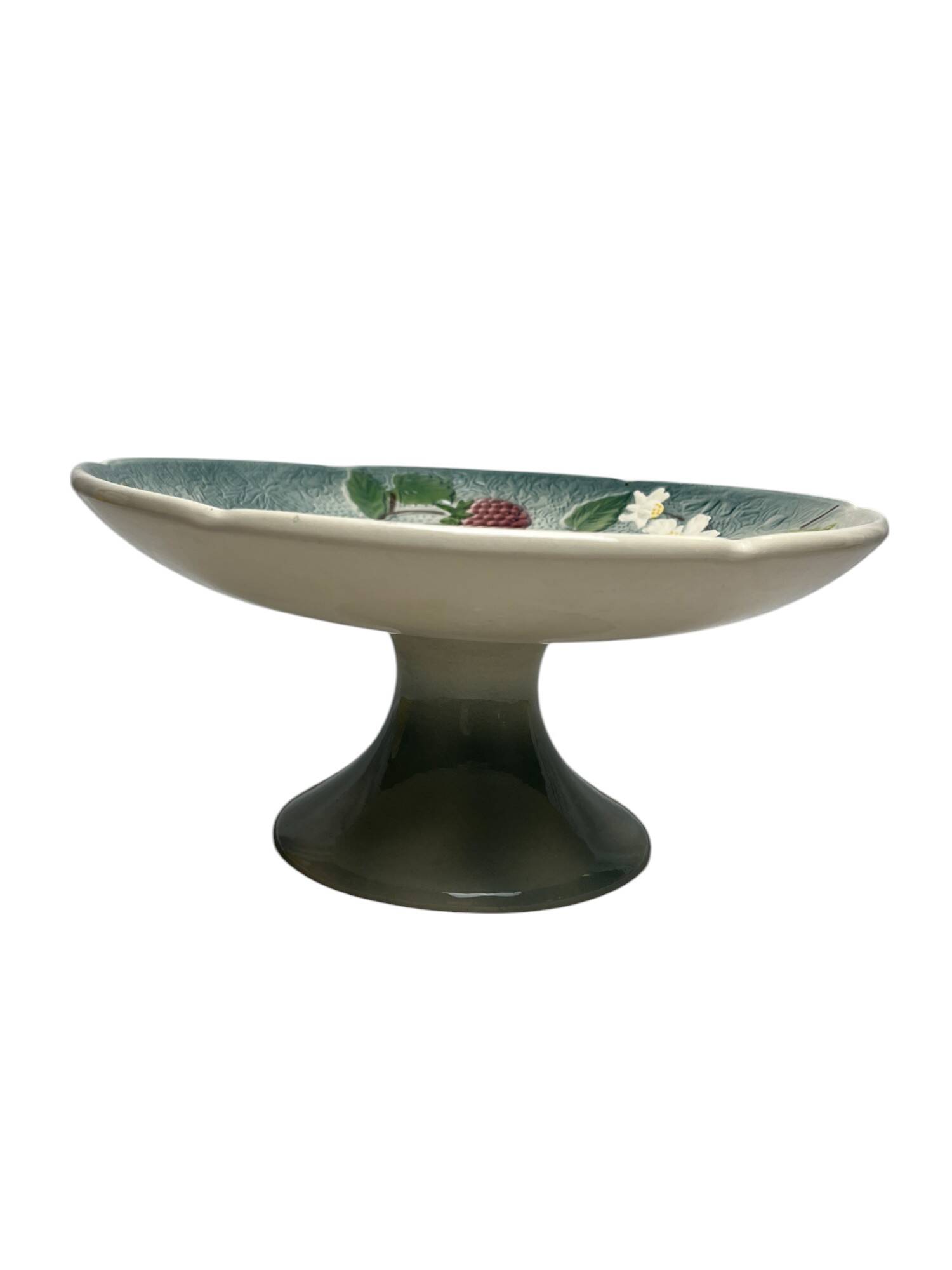 Art Deco, Saint Clément earthenware fruit bowl on foot circa 1930