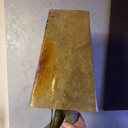 Lampe vintage céramique accolay abat jour résine herbier