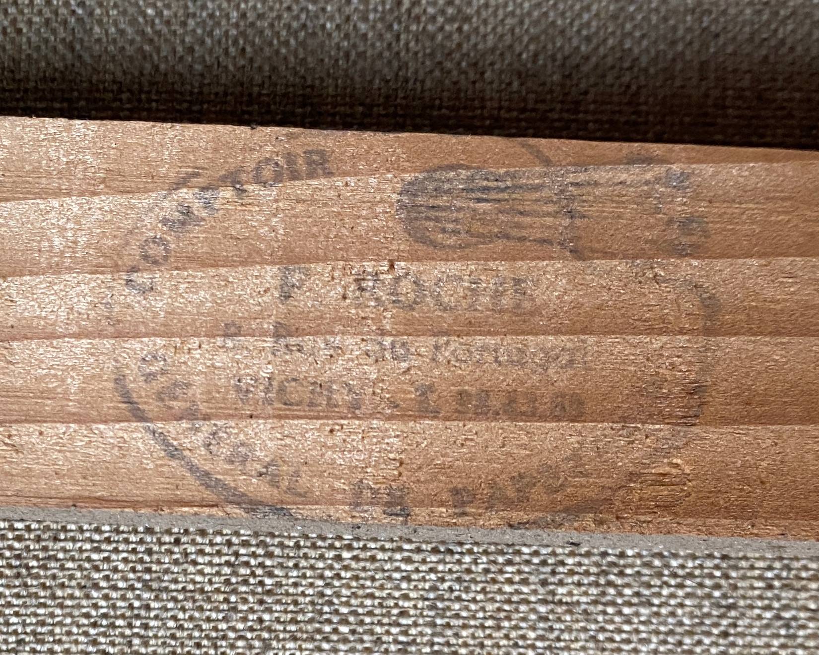 HST painting "Still life with pomes and carafe" signed Boulicot Modern Art (XX°)