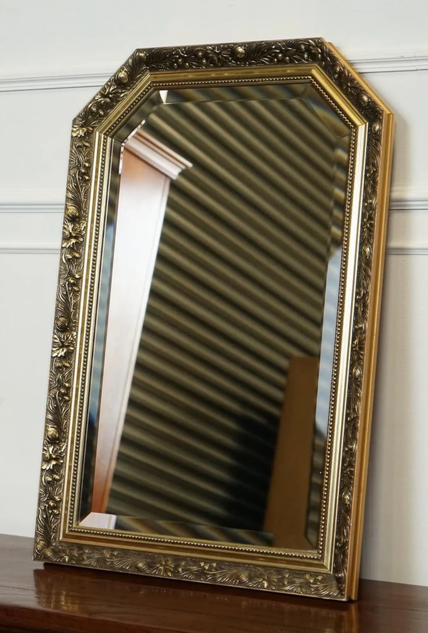 Vintage Wall Mirror Ornate with Sculpted Details