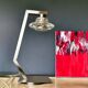 Chromed metal halogen dimmer desk lamp