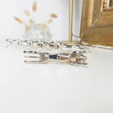 6 Leopard silver metal knife holders