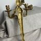 Two Empire style bronze wall candlesticks