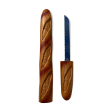 Vintage baguette bread knife - resin and stainless steel bread - kitchen utensil