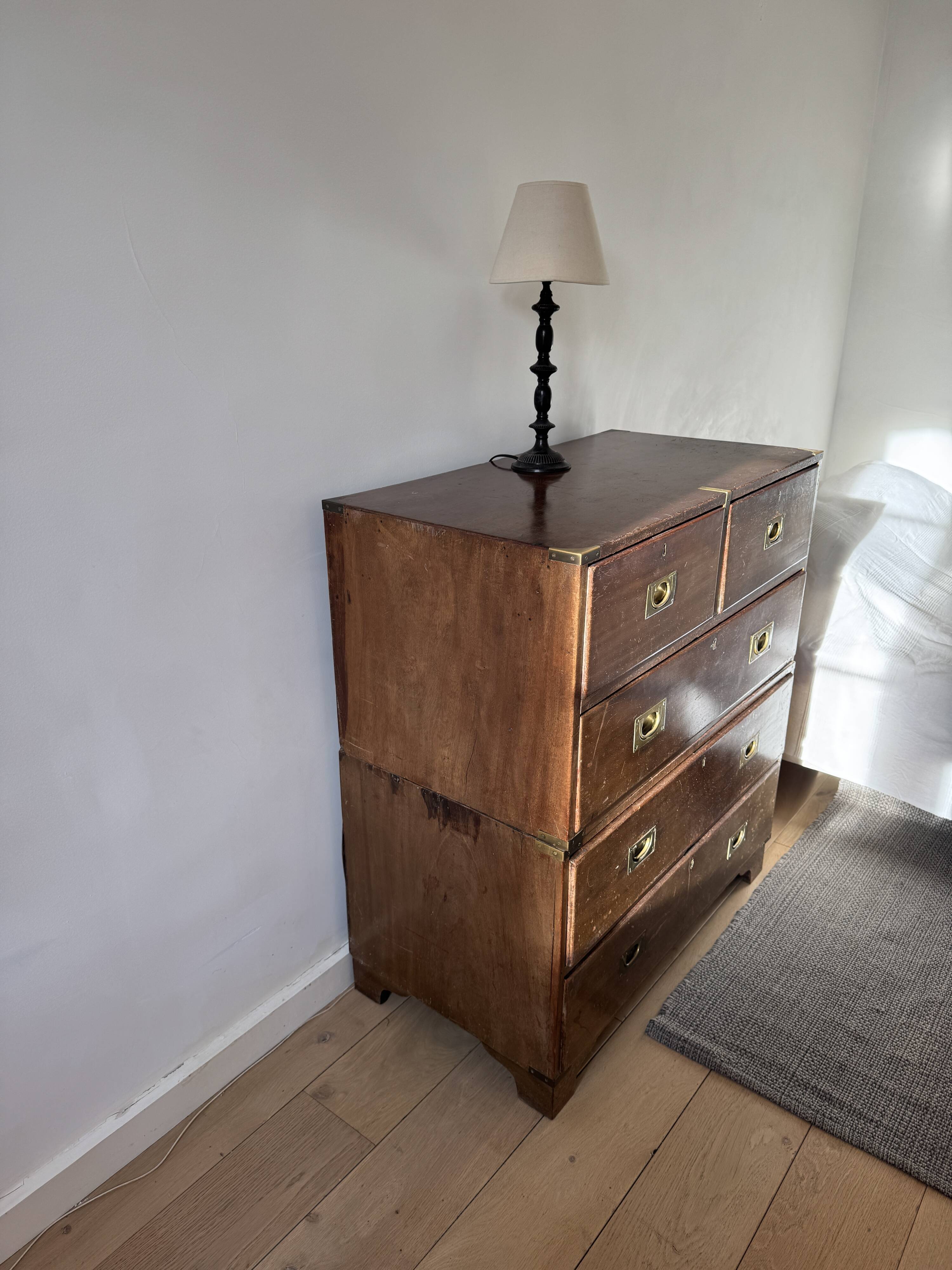 Commode bateau anglaise vintage acajou
