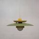 Lampe suspendue laquée verte vintage - Danemark 1980 -