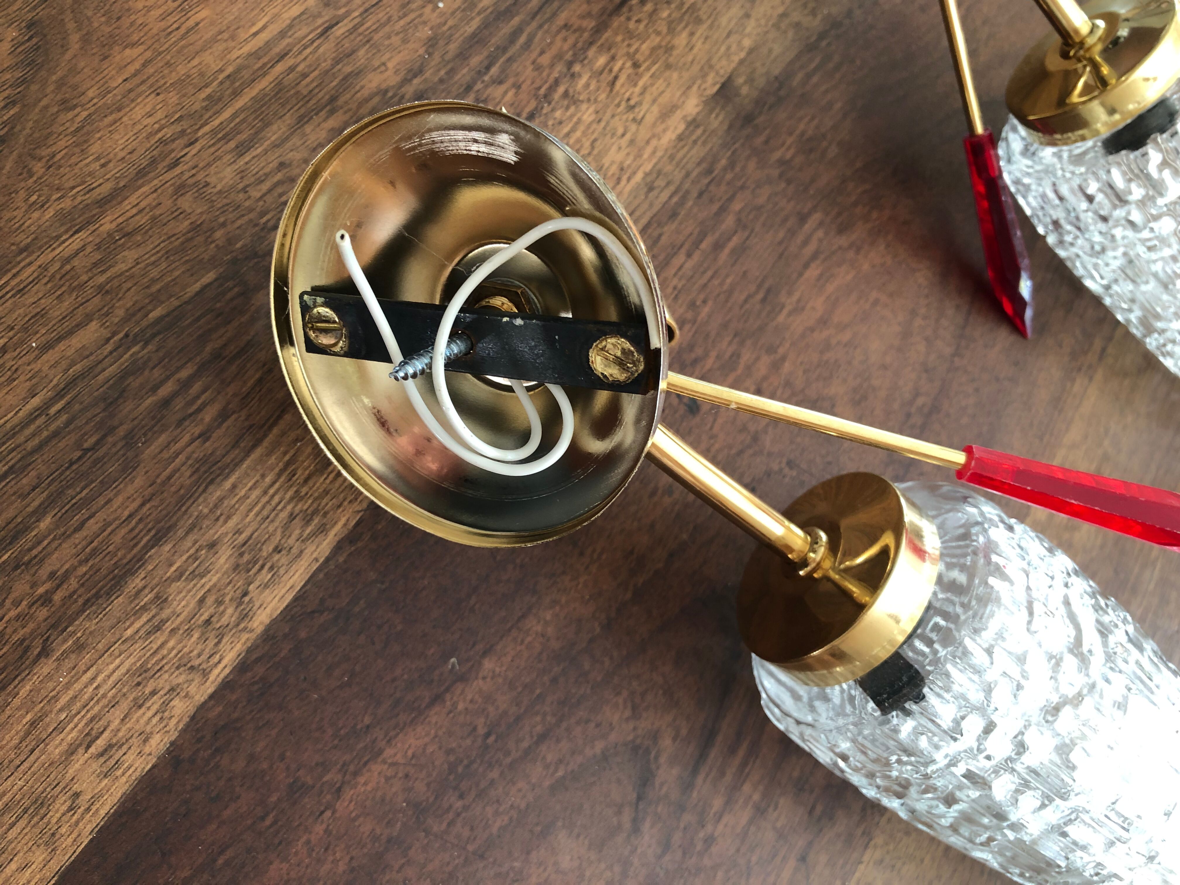 Pair of wall lamps 60s