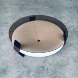 Mid-Century Modern Dutch Wenge & Smoke Glass Coffee Table, Netherlands, 1960s