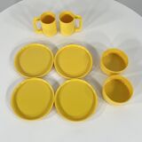 Yellow Dinnerware Set by Massimo Vignelli for Heller, 1970
