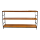 Étagère vintage bois et métal noir