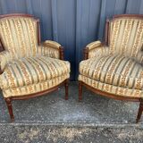 Pair of Louis XVI style armchairs