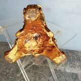 Wooden candlestick and gilded stucco from the beginning of the 20th century