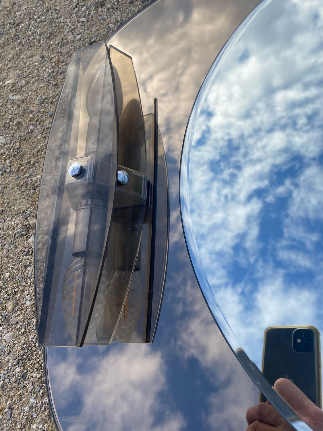 Mirror illuminating bathroom design, 79x60 cm