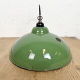 Industrial Green Enamel Factory Pendant Lamp, 1960s