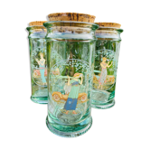 Trio of vintage glass jars