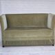 1970s, Danish 2-seater sofa, furniture velour, beech wood legs.