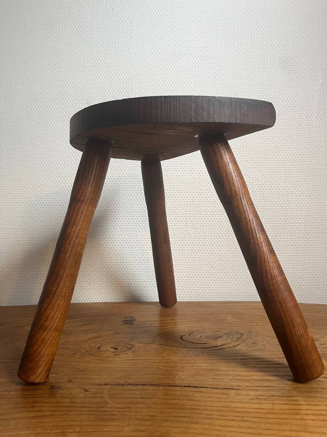 Wooden tripod stool