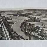 Aerial photograph LaPie 1958 The Marne downstream of Epernay Damery
