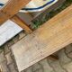Oak bench with backrest