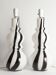 Sculptural Art Glass Murano Style Table Lamps, Black & White, 1960s, Set of 2